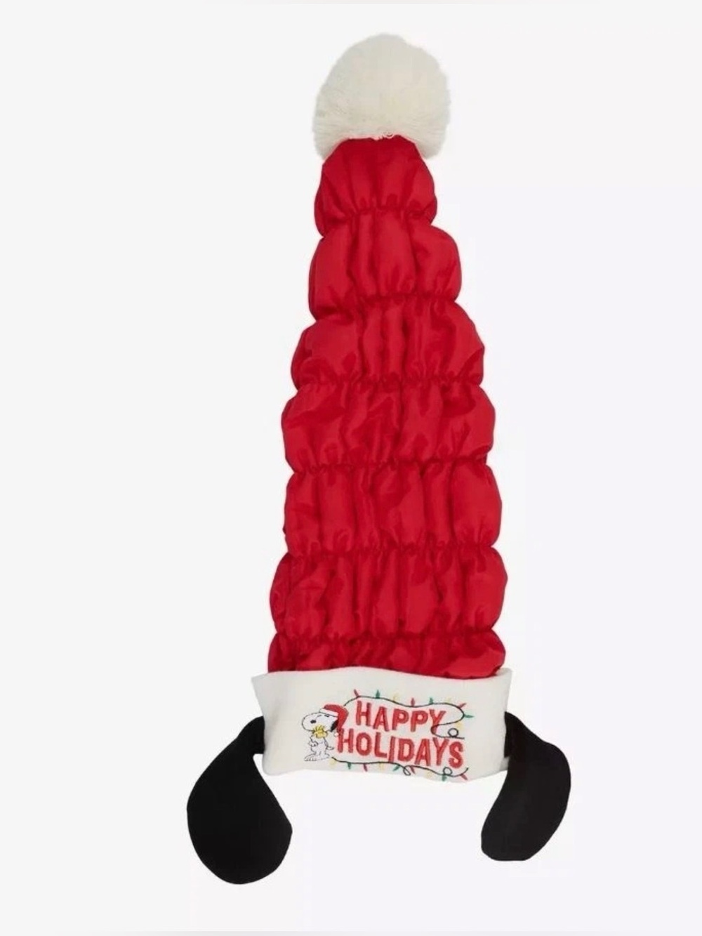 Happy Holidays Red Novelty Holiday Hat with White Pom